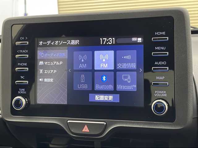 トヨタ ヤリス ハイブリッド X 秋田県 2023(令5)年 4.6万km ダークブルーマイカM 4WD/純正ナビ（AM/FM/BT）/バックカメラ/ETC/車線逸脱警報/オートライト/オートハイビーム/ワイパーデアイサー/ドライブレコーダー/スマートキー/スペアキー/横滑り防止装置