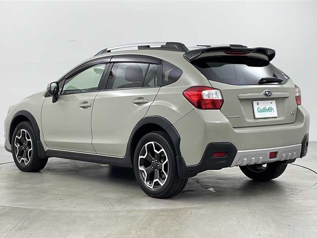 スバル インプレッサ ＸＶ 2．0i－L 道央・札幌 2014(平26)年 10.6万km デザートカーキ ・4WD/・社外SDナビ/　CD/DVD/BT/SD/・フルセグTV/・クルーズコントロール/・前席パワーシート/・ルーフレール/・ETC/・革巻ステアリング/・パドルシフト/・ステアリングリモコン/・オートライト/・HIDヘッドライト/・フォグランプ/・リアフォグランプ/・アイドリングストップ/・プッシュスタート/・社外ドライブレコーダー前後/・ドアバイザー/・純正フロアマット/・純正17インチアルミホイール/・積込タイヤ/・保証書