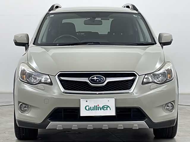 スバル インプレッサ ＸＶ 2．0i－L 道央・札幌 2014(平26)年 10.6万km デザートカーキ ・4WD/・社外SDナビ/　CD/DVD/BT/SD/・フルセグTV/・クルーズコントロール/・前席パワーシート/・ルーフレール/・ETC/・革巻ステアリング/・パドルシフト/・ステアリングリモコン/・オートライト/・HIDヘッドライト/・フォグランプ/・リアフォグランプ/・アイドリングストップ/・プッシュスタート/・社外ドライブレコーダー前後/・ドアバイザー/・純正フロアマット/・純正17インチアルミホイール/・積込タイヤ/・保証書