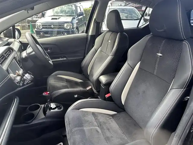 トヨタ アクア 宮崎県 2015(平27)年 11.5万km ブラックマイカ /ナビ(MAX675)//ワンセグ/CD/DVD//ETC//クルーズコントロール//ハーフレザーシート//純正フロアマット//純正アルミホイール//ドアバイザー//オートライト//フォグライト