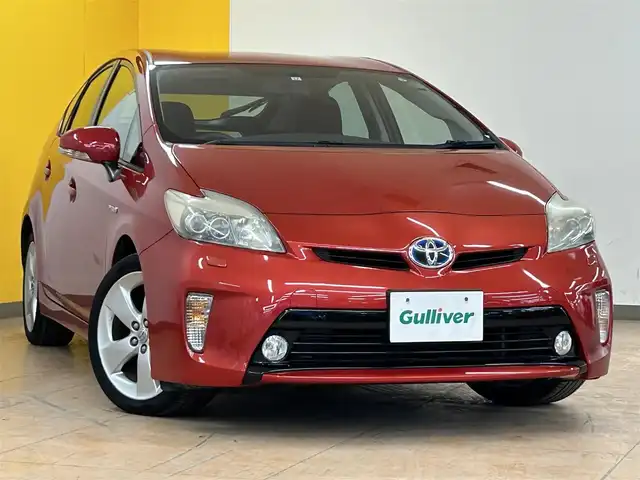 トヨタ プリウス S ツーリングセレクション 群馬県 2011(平23)年 7.9万km レッドマイカメタリック 社外8インチナビ/・AM/FM/フルセグTV/SD/・Bluetooth/CD/DVD/LEDヘッドライト/フォグランプ/ETC/純正フロアマット/純正17インチアルミホイール/スマートキー/　プッシュスタート