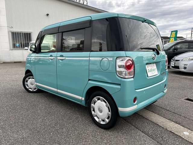 ダイハツ ムーヴ キャンバス 富山県 2019(令1)年 3.1万km ファインミントメタリック スマートキー/両側パワスラ/全周囲カメラ/社外メモリーナビ/DVD/MSV/フルセグTV/HDMI/ハンズフリー/ETC/リモコンエンジンスターター/プッシュスタート/衝突安全ブレーキ/レーンキープアシスト/オートハイビーム/オートリトラミラー/横滑り防止装置/アイドリングストップ/保証書・取説・ナビ取説