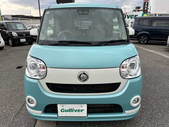 ダイハツ ムーヴ キャンバス 富山県 2019(令1)年 3.1万km ファインミントメタリック スマートキー/両側パワスラ/全周囲カメラ/社外メモリーナビ/DVD/MSV/フルセグTV/HDMI/ハンズフリー/ETC/リモコンエンジンスターター/プッシュスタート/衝突安全ブレーキ/レーンキープアシスト/オートハイビーム/オートリトラミラー/横滑り防止装置/アイドリングストップ/保証書・取説・ナビ取説