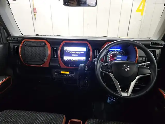 スズキ ハスラー HYBRID X 福岡県 2021(令3)年 7.4万km アクティブイエロー/ホワイト2トーンルーフ 〇純正8インチナビ/〇フルセグTV/〇デュアルカメラブレーキサポート/〇ドライブレコーダー/〇ホワイトルーフ/〇革巻きステアリング/〇LEDヘッドライト/〇オートライト/〇フォグランプ/〇純正15インチアルミ/〇シートヒーター/〇スマートキー/〇禁煙車