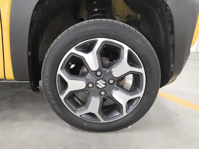 スズキ ハスラー HYBRID X 福岡県 2021(令3)年 7.4万km アクティブイエロー/ホワイト2トーンルーフ 〇純正8インチナビ/〇フルセグTV/〇デュアルカメラブレーキサポート/〇ドライブレコーダー/〇ホワイトルーフ/〇革巻きステアリング/〇LEDヘッドライト/〇オートライト/〇フォグランプ/〇純正15インチアルミ/〇シートヒーター/〇スマートキー/〇禁煙車