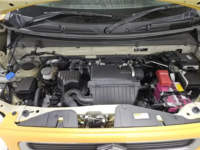 スズキ ハスラー HYBRID X 福岡県 2021(令3)年 7.4万km アクティブイエロー/ホワイト2トーンルーフ 〇純正8インチナビ/〇フルセグTV/〇デュアルカメラブレーキサポート/〇ドライブレコーダー/〇ホワイトルーフ/〇革巻きステアリング/〇LEDヘッドライト/〇オートライト/〇フォグランプ/〇純正15インチアルミ/〇シートヒーター/〇スマートキー/〇禁煙車