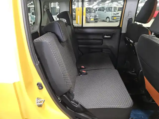 スズキ ハスラー HYBRID X 福岡県 2021(令3)年 7.4万km アクティブイエロー/ホワイト2トーンルーフ 〇純正8インチナビ/〇フルセグTV/〇デュアルカメラブレーキサポート/〇ドライブレコーダー/〇ホワイトルーフ/〇革巻きステアリング/〇LEDヘッドライト/〇オートライト/〇フォグランプ/〇純正15インチアルミ/〇シートヒーター/〇スマートキー/〇禁煙車