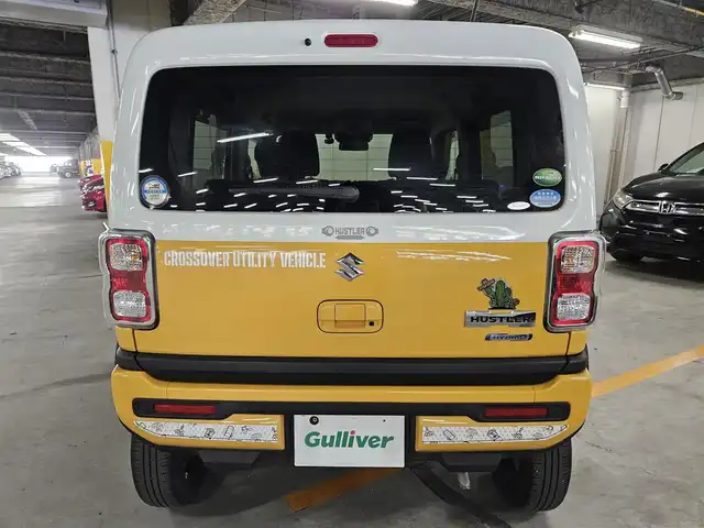 スズキ ハスラー HYBRID X 福岡県 2021(令3)年 7.4万km アクティブイエロー/ホワイト2トーンルーフ 〇純正8インチナビ/〇フルセグTV/〇デュアルカメラブレーキサポート/〇ドライブレコーダー/〇ホワイトルーフ/〇革巻きステアリング/〇LEDヘッドライト/〇オートライト/〇フォグランプ/〇純正15インチアルミ/〇シートヒーター/〇スマートキー/〇禁煙車