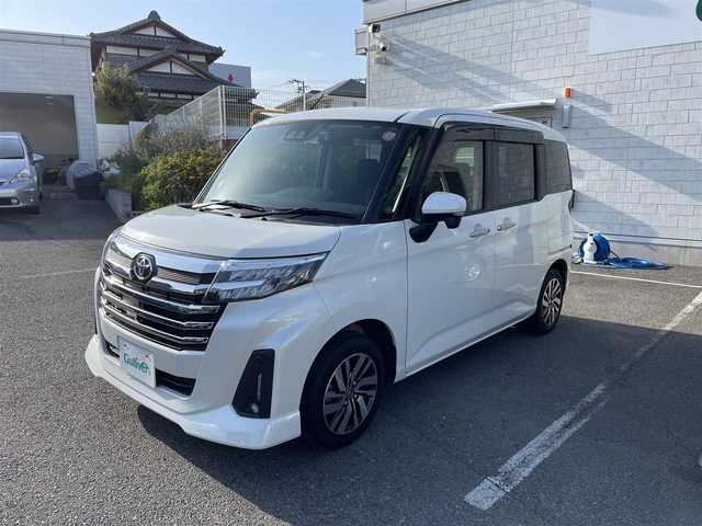 トヨタ ルーミー カスタムG 神奈川県 2021(令3)年 3.2万km パールホワイトⅢ １オーナー/純9型ナビ（NSZT-Y68T）/・DVD再生可/・Bluetoothオーディオ/・フルセグTV/・パノラミックビューモニター/純12.1型フリップダウンモニター/両側電動スライドドア/前後ドライブレコーダー/前席シートヒーター/スマートアシスト/・衝突回避支援ブレーキ/・前後誤発進抑制機能/・車線逸脱警報/・全車速追従機能付きクルーズコントロール/・オートマチックハイビーム/スマートキーX2/電子パーキング/新車時手帳、取説