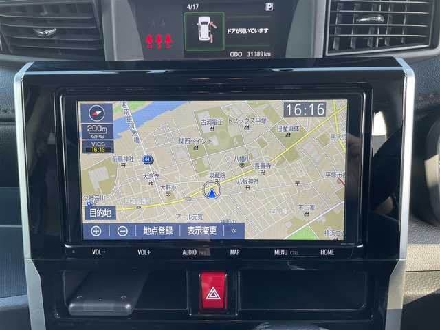 トヨタ ルーミー カスタムG 神奈川県 2021(令3)年 3.2万km パールホワイトⅢ １オーナー/純9型ナビ（NSZT-Y68T）/・DVD再生可/・Bluetoothオーディオ/・フルセグTV/・パノラミックビューモニター/純12.1型フリップダウンモニター/両側電動スライドドア/前後ドライブレコーダー/前席シートヒーター/スマートアシスト/・衝突回避支援ブレーキ/・前後誤発進抑制機能/・車線逸脱警報/・全車速追従機能付きクルーズコントロール/・オートマチックハイビーム/スマートキーX2/電子パーキング/新車時手帳、取説