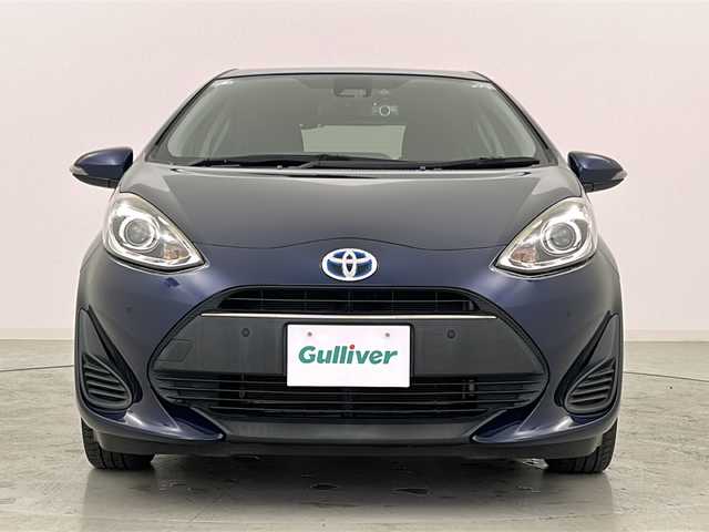 トヨタ アクア S スタイルブラック 宮城県 2018(平30)年 5.4万km ダークブルーマイカ Toyota Safety Sense 	/・プリクラッシュセーフティ	/・レーンディパーチャーアラート	/・オートマチックハイビーム	/・クリアランスソナー/社外7型ナビ/・BT.USB.CD.DVD/フルセグTV/ビルトインETC/プッシュスタート/スマートキー×2/ドライブレコーダー（F）/横滑り防止装置/アイドリングストップ/純正フロアマット/純正ホイールキャップ/ドアバイザー/電動格納ミラー