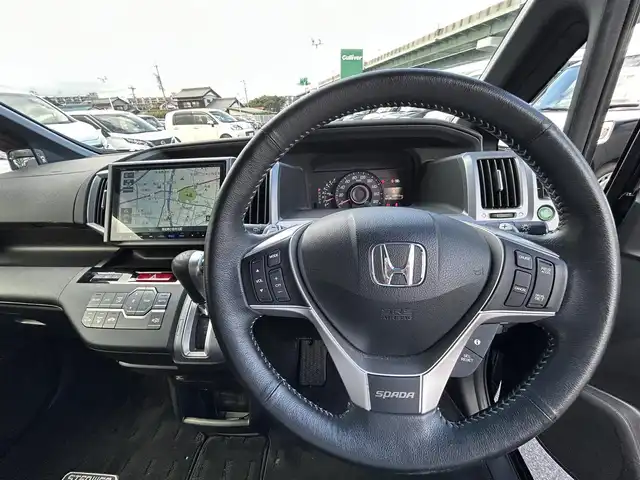ホンダ ステップワゴン スパーダ Z クールスピリット 愛知県 2014(平26)年 6.9万km プレミアムスパークルブラックパール 純正ナビ/（BT/AM/FM/CD/DVD)/フルセグTV/バックカメラ/ETC/後席フリップダウンモニター/ハーフレザーシート/両側パワースライドドア/純正17インチAW/LEDヘッドライト/フォグランプ/クルーズコントロール/アイドリングストップ/パドルシフト/フロアマット