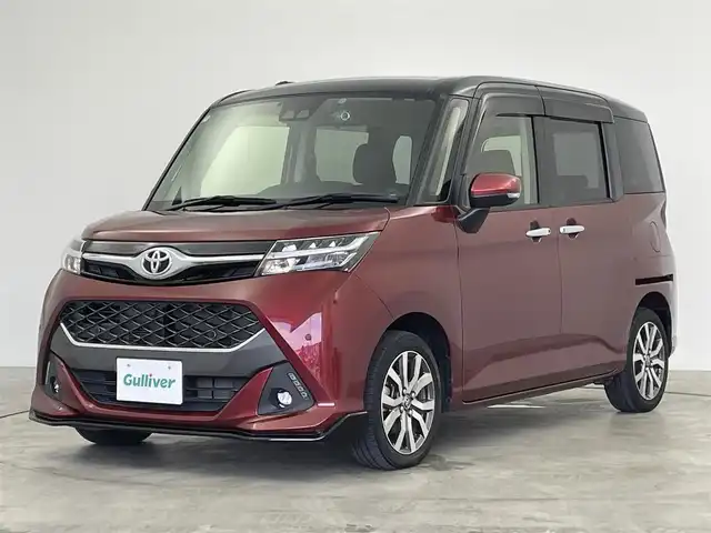 トヨタ タンク カスタムG－T 群馬県 2020(令2)年 2.8万km ブラックマイカメタリック/ファイアークォーツレッドメタリック 禁煙車　純正９インチナビ　Ｂｌｕｅｔｏｏｔｈ　フルセグ　全方位カメラ　両側パワースライドドア　クルーズコントロール　衝突軽減システム　オートマチックハイビーム　クリアランスソナー　シートヒーター