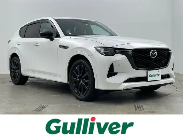 マツダ ＣＸ－６０ XD HV エクスクルーシブスポーツ 岡山県 2022(令4)年 4.8万km ロジウムホワイトプレミアムメタリック 純正１０．２５インチナビ/（Bluetooth/フルセグTV/HDMI/Carplay)/ＢＯＳＥサウンド/スマート・ブレーキ・サポート/レーンキープ・アシスト・システム/レーダークルーズコントロール/アラウンドビューモニター/ビルトインＥＴＣ/ＬＥＤヘッドライト/オートハイビーム/シートヒーター/エアシート/ステアリングヒーター/ブラインドスポットモニター/ディスタンス＆スピードアラート/スマートキー×2/新車保証書/取扱説明書