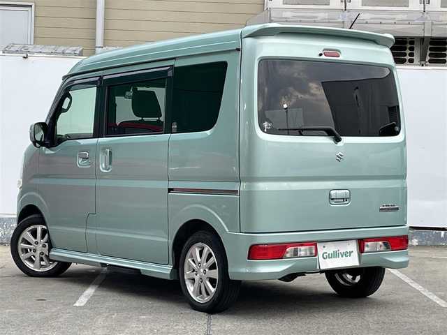 スズキ エブリィ ワゴン PZターボ スペシャル 青森県 2018(平30)年 4.5万km ガーデニングアクアM 4WD/社外メモリナビ/社外フルセグTV/AM/FM/CD/DVD/BT/AAC/フォグランプ/両側パワースライド/ETC/純正AW/社外ドライブレコーダー/オートステップ/横滑り防止機能/プリクラッシュ/シートヒーター/ベッドキッド/ベンチシート/スタッドレスタイヤ積み込み/保証書/取扱説明書