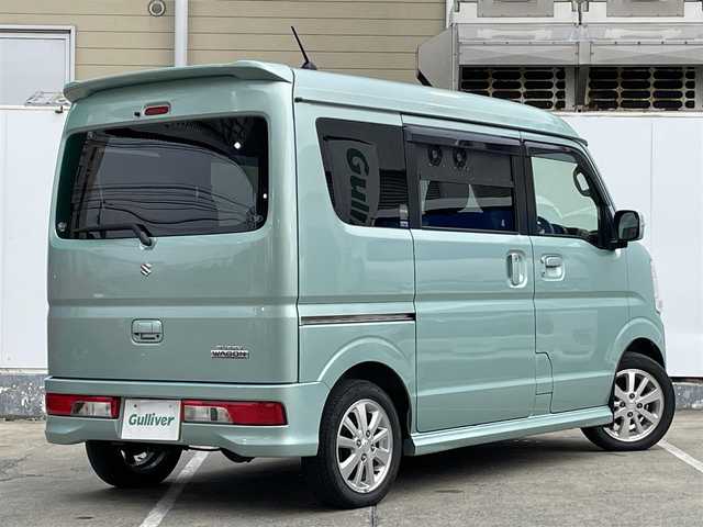 スズキ エブリィ ワゴン PZターボ スペシャル 青森県 2018(平30)年 4.5万km ガーデニングアクアM 4WD/社外メモリナビ/社外フルセグTV/AM/FM/CD/DVD/BT/AAC/フォグランプ/両側パワースライド/ETC/純正AW/社外ドライブレコーダー/オートステップ/横滑り防止機能/プリクラッシュ/シートヒーター/ベッドキッド/ベンチシート/スタッドレスタイヤ積み込み/保証書/取扱説明書