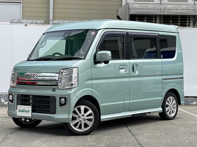 スズキ エブリィ ワゴン PZターボ スペシャル 青森県 2018(平30)年 4.5万km ガーデニングアクアM 4WD/社外メモリナビ/社外フルセグTV/AM/FM/CD/DVD/BT/AAC/フォグランプ/両側パワースライド/ETC/純正AW/社外ドライブレコーダー/オートステップ/横滑り防止機能/プリクラッシュ/シートヒーター/ベッドキッド/ベンチシート/スタッドレスタイヤ積み込み/保証書/取扱説明書