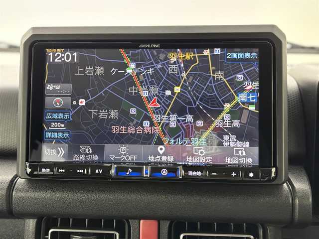 スズキ ジムニー シエラ JC 埼玉県 2022(令4)年 3.3万km ジャングルグリーン ＨＫＳマフラー　社外グリル・サス・タワーバー・リアピラーバー・ステアリングダンパー・ホイール　アルパイン９型ナビ　バックカメラ　ＴＶ　ＢＴ　アルパイン液晶ミラー　シートヒーター　クルコン