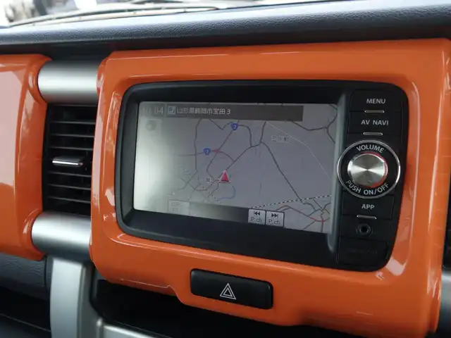 スズキ ハスラー X ターボ 山形県 2015(平27)年 6.9万km パッションオレンジマイカ/スペリアホワイト 4WD/レーダーブレーキサポート/メモリナビ/　　【BT ワンセグ AUX】/バックカメラ/HIDオートヘッドライト/シートヒーター/15インチアルミホイール/ドライブレコーダー/アイドリングストップ/ステアリングスイッチ/IC付ターボ/電動格納ウィンカーミラー/フォグランプ/スマートキー/ETC
