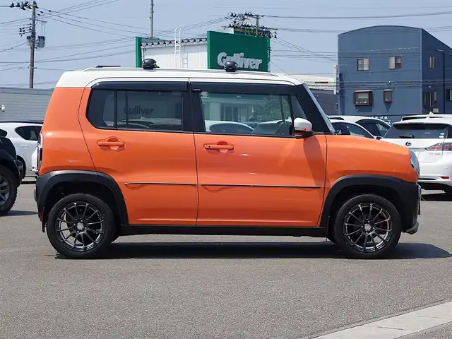 スズキ ハスラー X ターボ 山形県 2015(平27)年 6.9万km パッションオレンジマイカ/スペリアホワイト 4WD/レーダーブレーキサポート/メモリナビ/　　【BT ワンセグ AUX】/バックカメラ/HIDオートヘッドライト/シートヒーター/15インチアルミホイール/ドライブレコーダー/アイドリングストップ/ステアリングスイッチ/IC付ターボ/電動格納ウィンカーミラー/フォグランプ/スマートキー/ETC