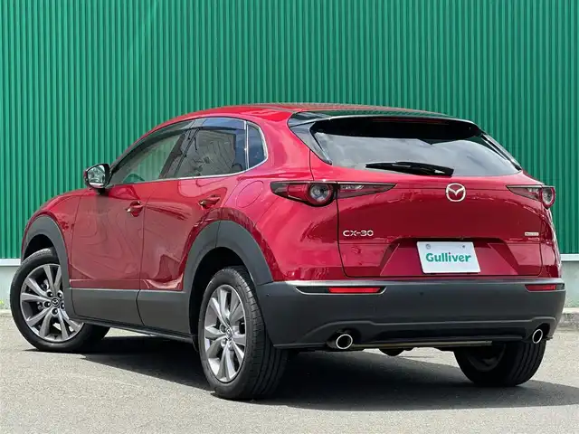 マツダ ＣＸ－３０ XD Lパッケージ 宮城県 2019(令1)年 0.8万km ソウルレッドクリスタルM DVD/CD/地デジチューナー/＝＝＝/スマートブレーキサポート/AT誤発進抑制制御/レーダークルーズコントロール（全車速追従機能付）/パーキングセンサー（フロント/リア）/車線逸脱警報システム/レーンキープアシスト/ブラインドスポットモニタリング/接近車両検知（前側方/後側方）/クルージングトラフィックサポート/ドライバーアテンションアラート/ヘッドアップディスプレイ/マツダコネクトナビ（8.8インチディスプレイ）/・Bluetooth/・USB/HDMI/ETC/ドライブレコーダー/パワーバックドア/ホワイトレザーシート/運転席メモリー機能付パワーシート/前席シートヒーター/ステアリングヒーター/革巻きステアリング/パドルシフト/電動パーキングブレーキ/ブレーキホールド/アダプティブLEDヘッドランプ/オートライト/スマートキー＆プッシュスタート/スペアキー/電動格納ミラー/純正18インチAW/純正フロアマット/ドアバイザー/W/サイド/カーテンエアバッグ