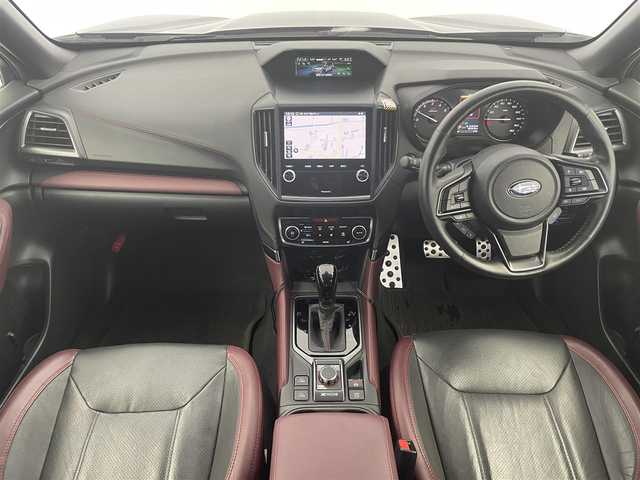 スバル フォレスター STIスポーツ 富山県 2022(令4)年 3.9万km クリスタルブラックシリカ 4WD/ワンオーナー/純正ナビ(AM/FM/CD/DVD/BT)/フルセグTV/車外カメラ(フロント、バック、サイド)/レーダークルーズコントロール/衝突軽減ブレーキ/ブラインドスポットモニター/デジタルインナーミラー/電子パーキングブレーキ/オートブレーキホールド/電動リアゲート/全席シートヒーター/ハンドルヒーター/前後ドライブレコーダー/前席パワーシート/ETC/アイドリングストップ/純正AW/純正フロアマット/LEDヘッドライト/シートメモリー/革巻きステアリング/パドルシフト/スマートキー/プッシュスタート/取扱説明書/保証書