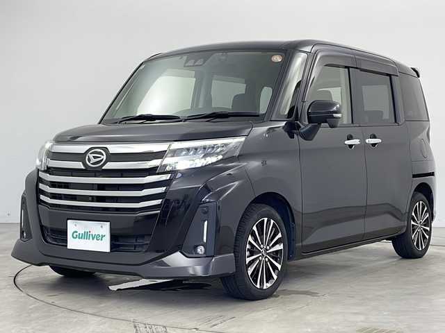 ダイハツ トール カスタムG ターボ 兵庫県 2021(令3)年 6.2万km ブラックマイカメタリック ・ワンオーナー車/・純正９インチナビ/CD/DVD/HDMI/USB/TV/・アラウンドビューモニター/・スマートアシスト/・レーダークルーズコントロール/・電動パーキングブレーキ/・オートホールド/・アイドリングストップ/・LEDオートライト/・前後コーナーセンサー/・両側パワースライドドア/・前席シートヒーター/・ステアリングスイッチ/・革巻きステアリング/・純正ドライブレコーダー/・ビルトインETC/・純正１５インチアルミホイール/・スマートキー/・スペアキー/・プッシュスタート/・Wエアバッグ