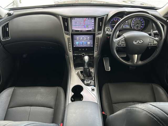 日産 スカイライン ハイブリッド 350GT Type SP 岐阜県 2016(平28)年 5.6万km スーパーブラック /NissanConnectツインディスプレイナビ/(フルセグTV/BT/DISC/USB)//本革シート/(前席パワーシート)/(前席シートヒーター)/(D席シートメモリー)//レーダークルーズコントロール//アラウンドビューモニター//コーナーセンサー//前後ドライブレコーダー//車線逸脱防止支援システム//車線逸脱警報//後側方衝突防止支援システム//後側方車両検知警報//後退時衝突防止支援システム//前方衝突予測警報//エマージェンシーブレーキ//パドルシフト//スマートキー//スペアキーx1//フロアマット