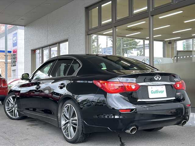 日産 スカイライン ハイブリッド 350GT Type SP 岐阜県 2016(平28)年 5.6万km スーパーブラック /NissanConnectツインディスプレイナビ/(フルセグTV/BT/DISC/USB)//本革シート/(前席パワーシート)/(前席シートヒーター)/(D席シートメモリー)//レーダークルーズコントロール//アラウンドビューモニター//コーナーセンサー//前後ドライブレコーダー//車線逸脱防止支援システム//車線逸脱警報//後側方衝突防止支援システム//後側方車両検知警報//後退時衝突防止支援システム//前方衝突予測警報//エマージェンシーブレーキ//パドルシフト//スマートキー//スペアキーx1//フロアマット