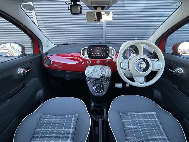 フィアット ５００ ツインエア ポップ 茨城県 2020(令2)年 3.7万km パソドプレレッド 後期型 /ディスプレイOD /CarPlay /BT /LED /デイライトLED /ETC /BT /USB /純正16インチアルミホイール /ドライブレコーダー /フロアマット /オートライト /禁煙車