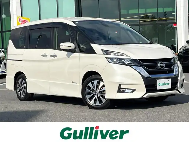 日産 セレナ ハイウェイスター G 奈良県 2016(平28)年 5.8万km ブリリアントホワイトパール 純正９インチナビ(MM516D-L)/（フルセグ／ＢＴ／ＣＤ／ＤＶＤ）/純正フリップダウンモニター/プロパイロット/アラウンドビューモニター/前後コーナーセンサー/衝突軽減システム/レーンキープアシスト/両側パワースライドドア/後席サンシェード/デジタルインナーミラー/LEDヘッドライト/前方ドライブレコーダー/ＥＴＣ/純正16インチＡＷ