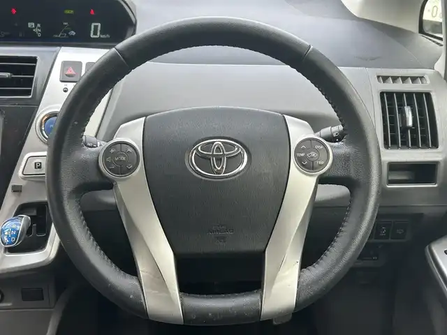 トヨタ プリウス α S 福岡県 2012(平24)年 8.7万km グレーメタリック 純正ディーラーナビ（TV/DVD/AM/FM)/バックカメラ/ビルトインETC/ドライブレコーダー/プッシュスタートボタン/ドアバイザー/走行モード（EV・ECO・PWR）/オートエアコン/オートライト/フォグランプ/ウィンカーミラー/純正フロアマット/スマートキー/横滑り防止装置/盗難防止装置/取扱説明書/保証書/スペアキー×１本