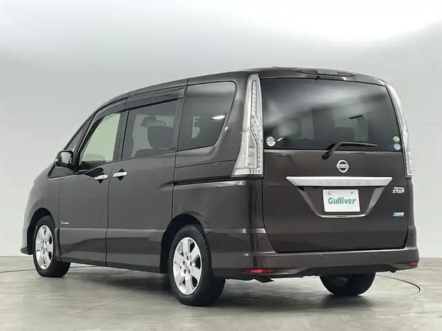 日産 セレナ HWS S HV Vセレ +SeftyⅡ 福島県 2015(平27)年 14.4万km インペリアルアンバーP エマージェンシーブレーキ/・レーンキープアシスト/純正フリップダウンモニター/純正ナビ/・フルセグ/TV/SD/CD/DVD/BT/USB/iPod/全方位カメラ/両側パワースライドドア/クルーズコントロール/LEDライト/3列シート/・ロールサンシェード/アイドリングストップ/前後ドラレコ/プッシュスタート/・スマートキー