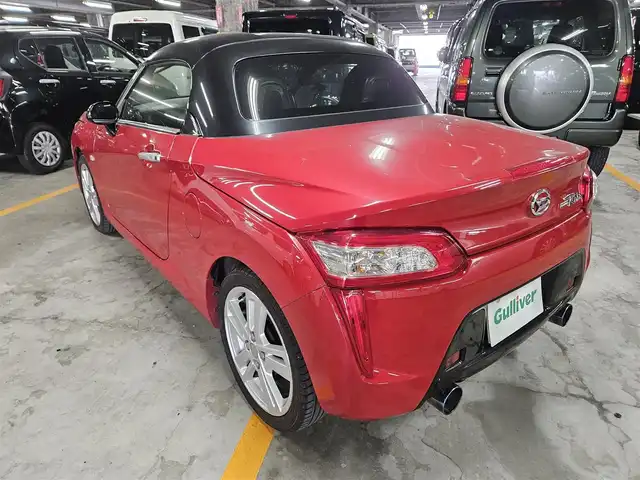 ダイハツ コペン ローブ 愛媛県 2014(平26)年 7.9万km マタドールレッドP 〇純正ナビ/〇フルセグTV/〇ブラックインテリアパック/〇純正16インチアルミ/〇ETC/〇LEDヘッドライト/〇アイドリングストップ/〇トランクリッドイージクローザー/〇シートヒーター/〇ロッソモデロマフラー/〇スマートキー/〇禁煙車