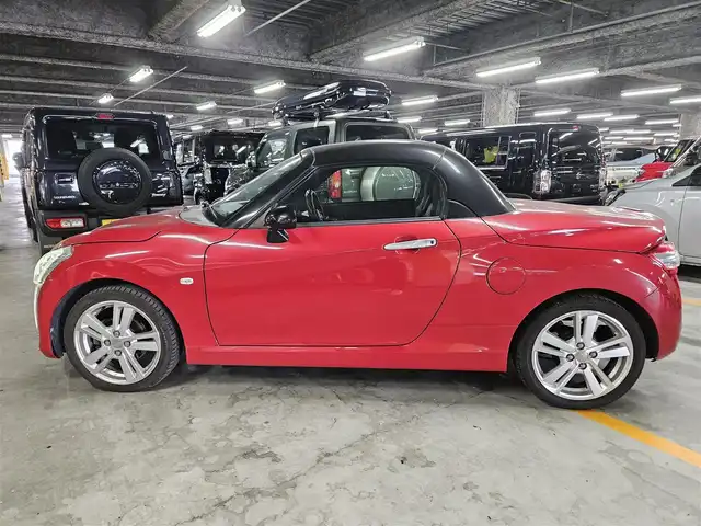 ダイハツ コペン ローブ 愛媛県 2014(平26)年 7.9万km マタドールレッドP 〇純正ナビ/〇フルセグTV/〇ブラックインテリアパック/〇純正16インチアルミ/〇ETC/〇LEDヘッドライト/〇アイドリングストップ/〇トランクリッドイージクローザー/〇シートヒーター/〇ロッソモデロマフラー/〇スマートキー/〇禁煙車