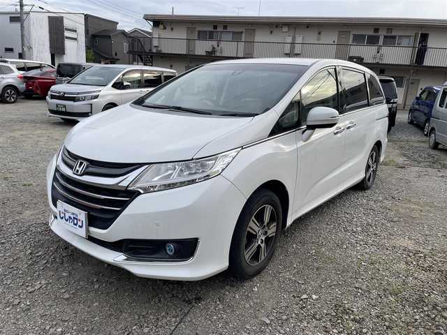 ホンダ オデッセイ G EX 神奈川県 2014(平26)年 12.7万km ホワイトオーキッドパール 【(株)IDOMが運営する【じしゃロン相模原店】の自社ローン対象車両になります。こちらは現金ご利用時の価格です。自社ローンご希望の方は別途その旨お申付け下さい。】/純正ナビ/ＣＤ/ＤＶＤ/ＢＴ/フルセグ/ETC/レザーシート/パワーシート/シートヒーター/バックカメラ/クルーズコントロール/スマートキー