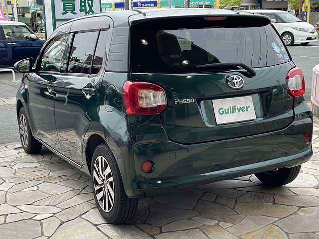 トヨタ パッソ X Gパッケージ 静岡県 2016(平28)年 2.9万km ダークエメラルドマイカ 純正オーディオ/・CD/・USB/主要装備/・衝突軽減/・コーナーセンサー/・オートライト/・AAC/・LEDヘッドライト/・純正フロアマット/・純正アルミホイール