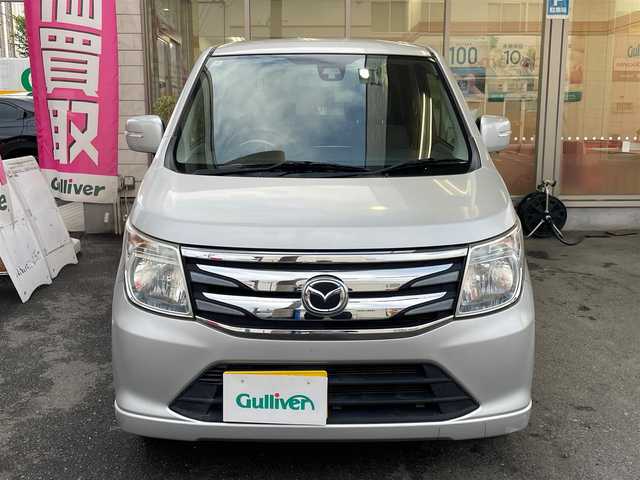 マツダ フレア HS 愛知県 2015(平27)年 9.6万km シルキーシルバーメタリック /当店買取/禁煙/車検R9年4月//純正OPナビ//CD/DVD/SD/Bluetooth//純正エアロ/純正アルミ//PCS/横滑り防止/D席シートヒーター//純正Fマット/ドアバイザー//保証書/取説//スペアキー/プッシュスタートボタン
