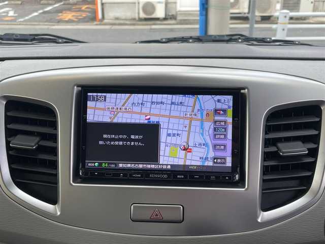 マツダ フレア HS 愛知県 2015(平27)年 9.6万km シルキーシルバーメタリック /当店買取/禁煙/車検R9年4月//純正OPナビ//CD/DVD/SD/Bluetooth//純正エアロ/純正アルミ//PCS/横滑り防止/D席シートヒーター//純正Fマット/ドアバイザー//保証書/取説//スペアキー/プッシュスタートボタン