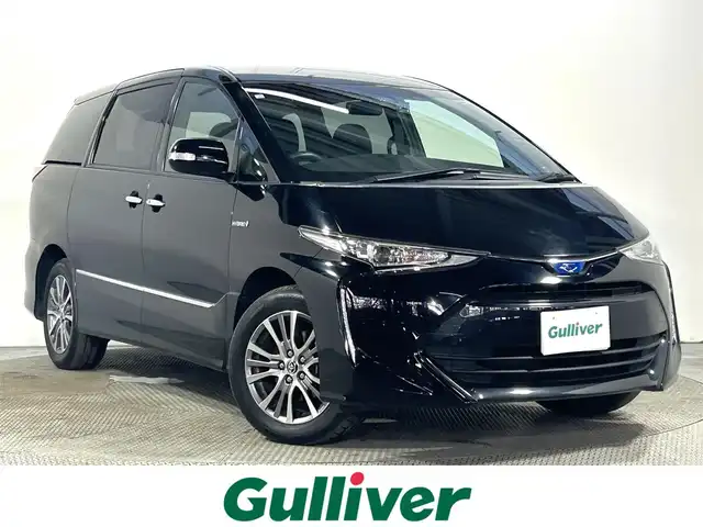 トヨタ エスティマ ハイブリッド アエラス 大阪府 2019(平31)年 4.1万km ブラック ALPINEナビ9inc(フルセグ/DVD再生/Bluetooth) バックカメラ 後席モニター ETC 両側パワースライドドア 衝突軽減 クルコン トヨタセーフティセンス パワーシート 前後ドラレコ