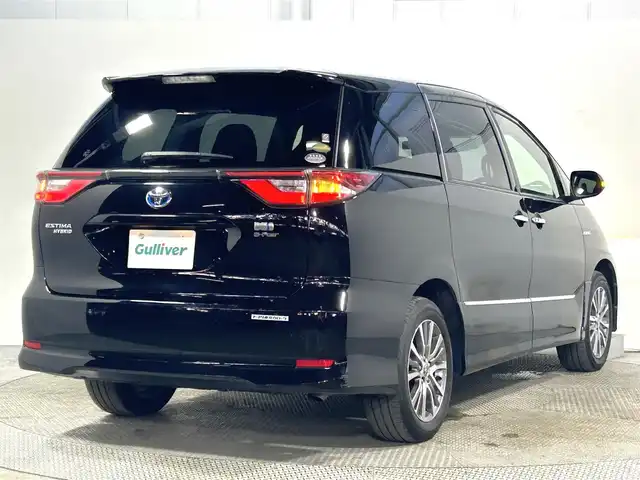 トヨタ エスティマ ハイブリッド アエラス 大阪府 2019(平31)年 4.1万km ブラック ALPINEナビ9inc(フルセグ/DVD再生/Bluetooth) バックカメラ 後席モニター ETC 両側パワースライドドア 衝突軽減 クルコン トヨタセーフティセンス パワーシート 前後ドラレコ