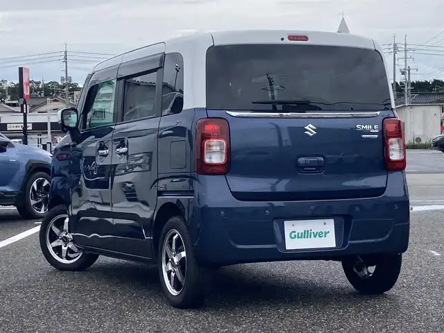 スズキ ワゴンＲ スマイル HYBRID X 島根県 2022(令4)年 6.4万km インディゴブルーメタリック/ホワイト2トーン メーカーOP(CD/DVD/BT/フルセグ)/全方位カメラ/衝突被害軽減ブレーキ/車線逸脱警告/レーダークルーズコントロール/ヘッドアップディスプレイ/両側パワースライドドア /アイドリングストップ/前席シートヒーター/前後ドライブレコーダー/純正フロアマット/社外14インチAW/スペアキー×1