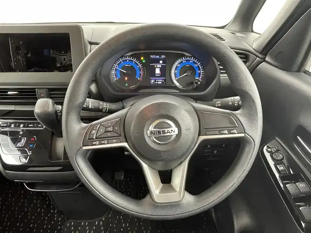 日産 ルークス ハイウェイスター X 熊本県 2021(令3)年 4.2万km フローズンバニラパール 禁煙車　/全方位カメラ　/バックカメラ　/片側パワースライドドア　/前後クリアランスソナー　/アイドリングストップ　/サーキュレーター　/エマージェンシーブレーキ　/車線逸脱警報　/先行車発進お知らせ機能/ふらつき警報機能/道路標識表示/速度標識表示/横滑り防止/純正フロアマット/純正１４インチAW/オートライト/LEDヘッドライト/フォグランプ/スマートキー/プッシュスタート/スペアキー1本