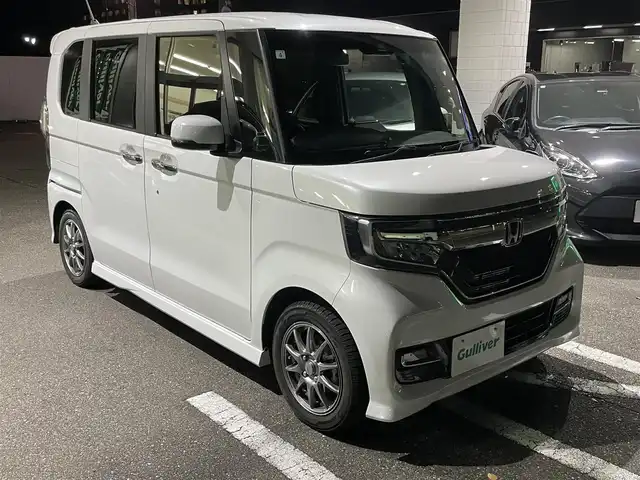 ホンダ Ｎ ＢＯＸ 新潟県 2019(平31)年 2.2万km プラチナホワイトパール ワンオーナー/ターボ/社外スタッドレスタイヤ装着/純正ホイール夏タイヤ車載/メモリナビ/ワンセグテレビ/バックカメラ/ウィンカーミラー/ホンダセンシング/プッシュスタート/両側パワースライドドア/ETC/Bluetooth/純正フロアマット/スペアキー1個