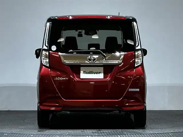 トヨタ ルーミー カスタムG 愛媛県 2022(令4)年 0.4万km ブラックマイカメタリック/ファイアークォーツレッドメタリック スマートアシスト　レーダークルーズコントロール　純正SDナビ　Bluetooth　CD　DVD　フルセグ　SD　全周囲カメラ　両側パワースライドドア　シートヒーター　ステアリングリモコン　アイドリングストップ　ドライブレコーダー　LEDヘッドライト　