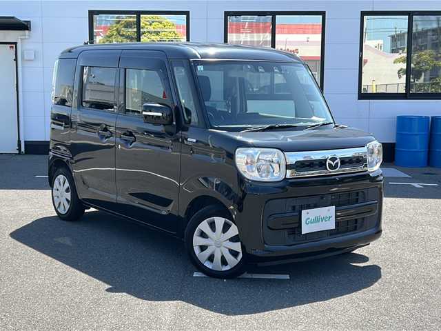 マツダ フレアワゴン ハイブリッド XS 山口県 2021(令3)年 7.7万km ブルーイッシュブラックパール3 社外8インチSDナビ【CN-RZ2865】/DVD再生機能有/フルセグテレビ/Bluetooth/アラウンドビューモニター/パーキングアシスト/ETC/ドライブレコーダー/セーフティサポートカーS/・追従走行有クルーズコントロール/・デュアルセンサーブレーキサポート/・誤発進抑制機能/・後退時ブレーキサポート/・車線逸脱警報機能/・ふらつき警報機能/・先行車発進お知らせ機能/両側パワースライドドア/運転席シートヒーター/アクセサリーソケット/スマートキー/プッシュスタート