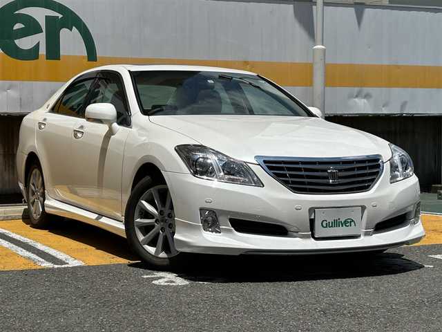 トヨタ クラウン ロイヤル ロイヤルサルーン G 静岡県 2009(平21)年 6.5万km ホワイトパールクリスタルシャイン ワンオーナー/サンルーフ/純正ナビ/フルセグTV/DVD/CD/MD/MSV/バックカメラ/サイドカメラ/ベージュ革シート/運転席シートメモリー/前席パワーシート/前席シートヒーター/前席エアシート/クルーズコントロール/リヤ電動サンシェード/クリアランスソナー/全ドアイージークローザー/トランクイージークローザー/ビルトインETC/HIDヘッドライト/TVキャンセラー/リバース連動ミラー/ステアリングスイッチ/スマートキー×2/保証書/取扱説明書/ナビ取扱説明書/H24/26/28/30/R2/4/6点検記録簿有