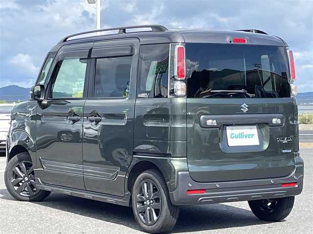 スズキ スペーシア ギア HYBRID XZ 島根県 2022(令4)年 2.5万km クールカーキパールメタリック/ガンメタリック2トーン 登録時走行距離24663km/社外8インチナビ/フルセグテレビ/バックカメラ/両側パワースライドドドア/衝突軽減ブレーキ/レーンキープアシススト/レーダークルーズコントロール/前席シートヒーター/プッシュスタート/スマートキー(スペアスマート×1)/ウインカーミラー/ドアバイザー/ETC