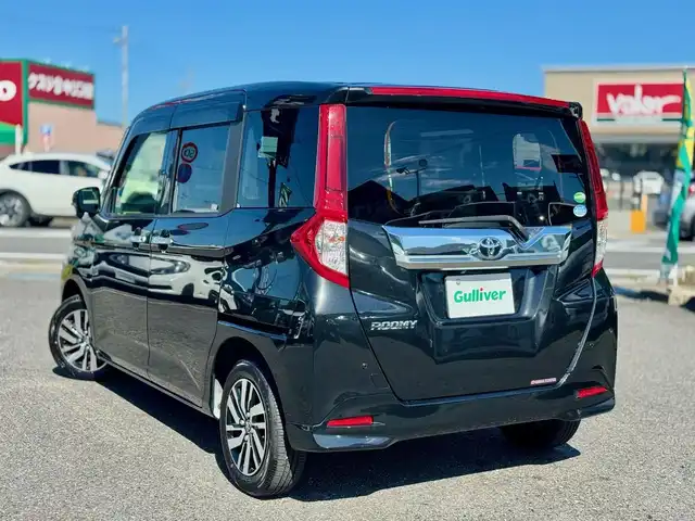 トヨタ ルーミー カスタムG S 滋賀県 2018(平30)年 6.3万km 黒 ワンオーナー/イクリプスフルセグナビ/　フルセグ Bluetooth CD DVD AM FM/バックカメラ/ドライブレコーダー前後/ETC/両側パワースライドドア/シートヒーター/スマートアシストII/衝突回避支援システム/衝突回避支援ブレーキ機能/衝突警報機能（対車両・対歩行者）/車線逸脱警報機能/誤発進抑制制御機能/後方誤発進抑制制御機能/先行車発進お知らせ機能/クリアランスソナー/LEDヘッドランプ（オートレベリング機能付）/LEDフロントフォグランプ＋LEDイルミネーションランプ/純正14インチアルミ/純正フロアマット/純正ドアバイザー/スマートキー×2/プッシュスタート/