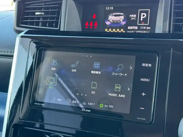 トヨタ ルーミー カスタムG S 滋賀県 2018(平30)年 6.3万km 黒 ワンオーナー/イクリプスフルセグナビ/　フルセグ Bluetooth CD DVD AM FM/バックカメラ/ドライブレコーダー前後/ETC/両側パワースライドドア/シートヒーター/スマートアシストII/衝突回避支援システム/衝突回避支援ブレーキ機能/衝突警報機能（対車両・対歩行者）/車線逸脱警報機能/誤発進抑制制御機能/後方誤発進抑制制御機能/先行車発進お知らせ機能/クリアランスソナー/LEDヘッドランプ（オートレベリング機能付）/LEDフロントフォグランプ＋LEDイルミネーションランプ/純正14インチアルミ/純正フロアマット/純正ドアバイザー/スマートキー×2/プッシュスタート/